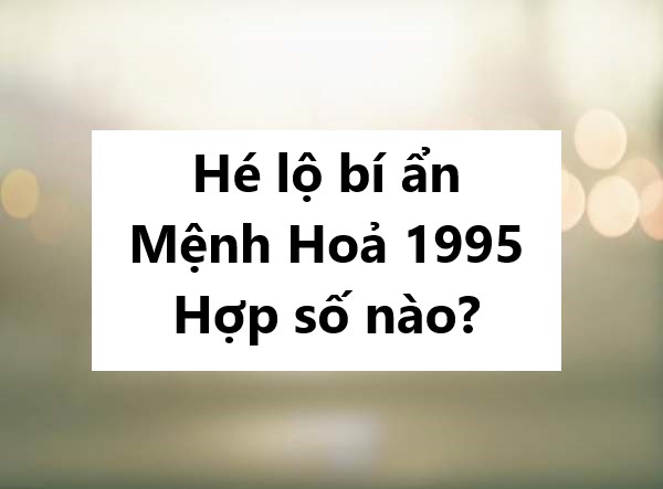 Hé lộ bí ẩn mệnh Hoả 1995 hợp số nào